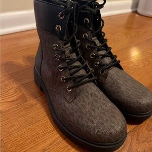 Michael Kors Black Rugged Sole Boots